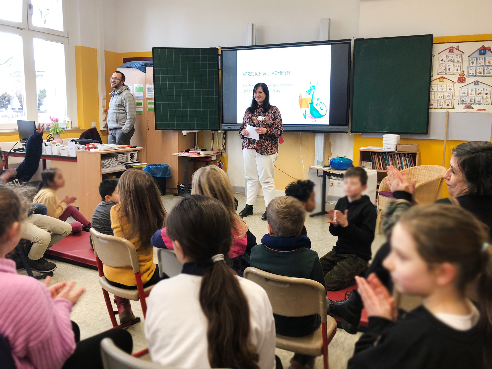 Bild Vortrag in einer Schule in Alzey