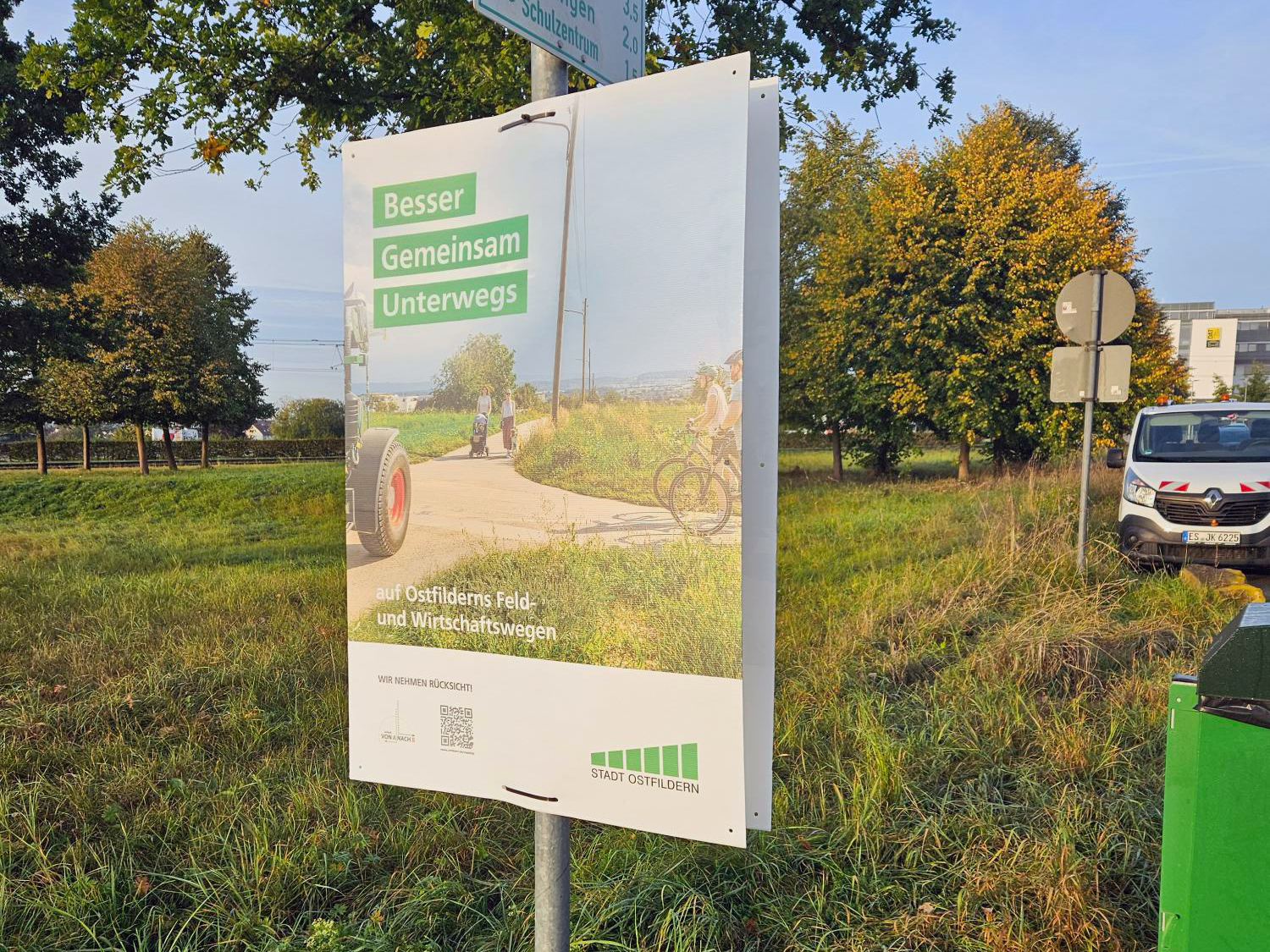 Ostfildern Kampagne Besser Gemeinsam Unterwegs auf Ostfilderns Feld- und Wirtschaftswegen